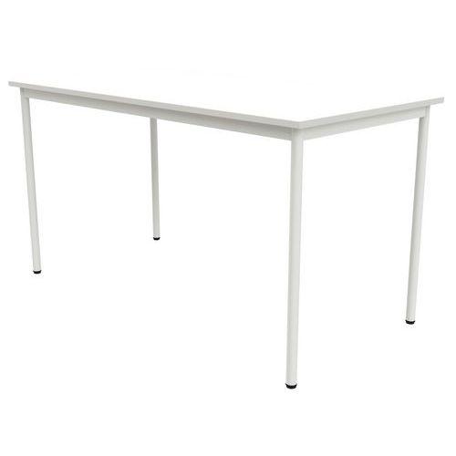 Illustration de : Table 4 pieds droits 200 x 80 cm stratifié ABS