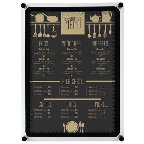 Illustration de : Porte-affiche mural Crystal avec pochette-cadre Magneto - Tarifold