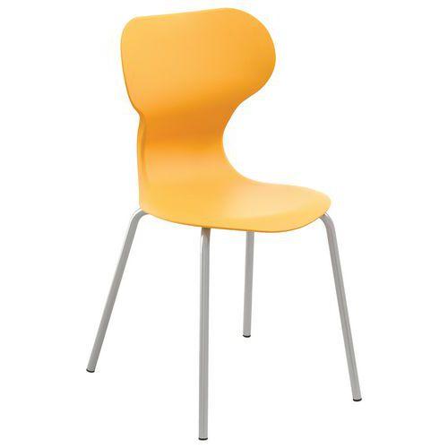 Illustration de : Chaise recyclée Mia Basic coque en polypropylène-Mirplay School