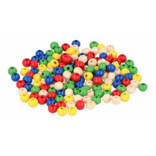 Sachet 215 perles bois rondes multicolores 6 mm thumbnail image 1