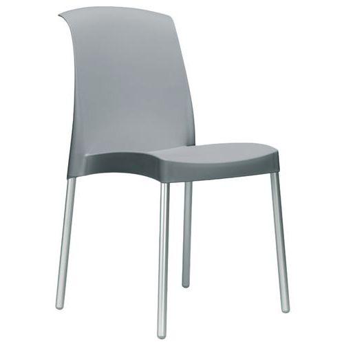 Lot de 6 chaises Jenny 4 pieds non feu gris clair/alu thumbnail image 1