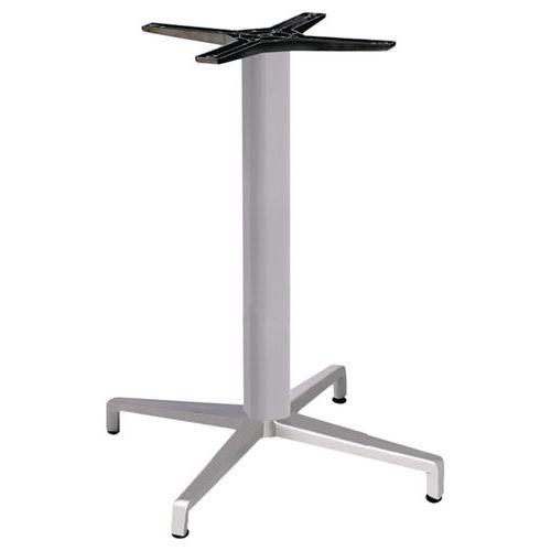 Pied de table Maxi Domino fixe hauteur 73 cm colonne ronde - peint argent thumbnail image 1