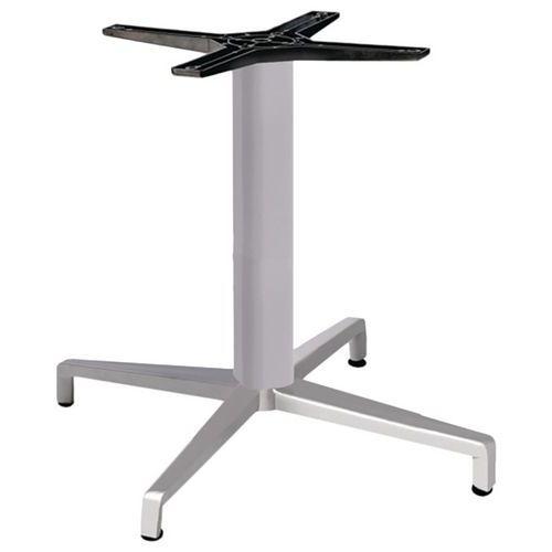 Pied de table Maxi Domino fixe hauteur 50 cm colonne ronde - peint argent thumbnail image 1