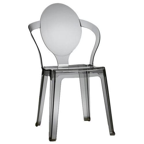 Lot de 4 chaises Spoon 4 pieds - transparent fumé thumbnail image 1