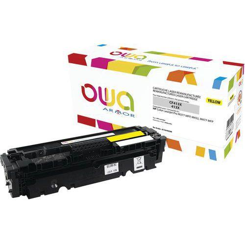 Illustration de : Toner reconditionné HP CF412X Yellow - OWA