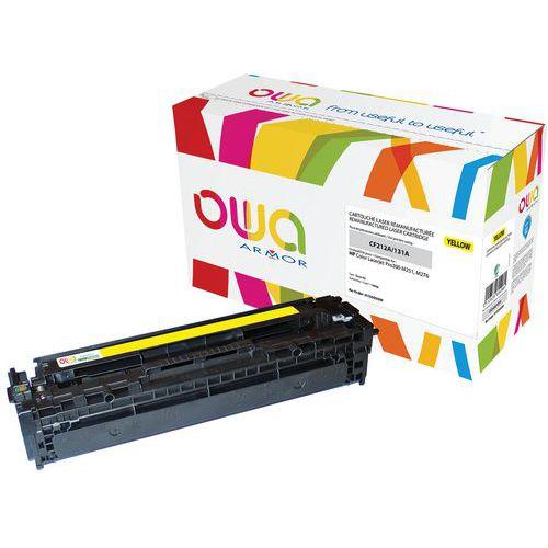 Illustration de : Toner reconditionné HP 131A Yellow - OWA