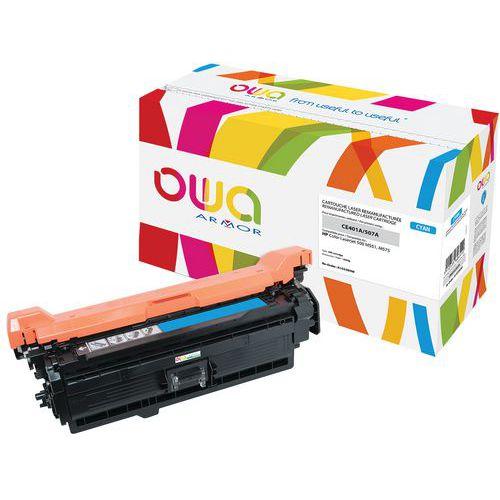 Illustration de : Toner reconditionné HP 507A Cyan - OWA