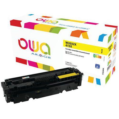 Illustration de : Toner reconditionné HP 415X Yellow - OWA