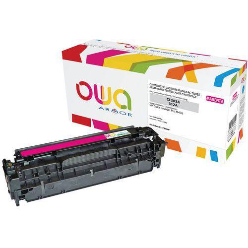 Illustration de : Toner reconditionné HP 312A Magenta - OWA