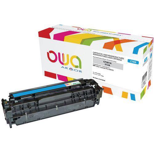 Illustration de : Toner reconditionné HP 312A Cyan - OWA