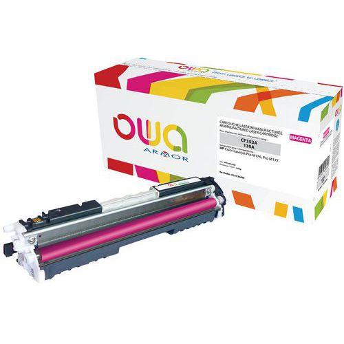 Illustration de : Toner reconditionné HP 130A Magenta - OWA