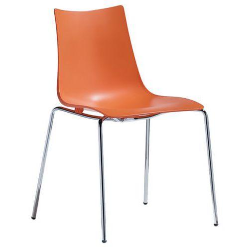 Chaises Zebra 4 pieds peints ou chromé lot de 4 S-CAB thumbnail image 1