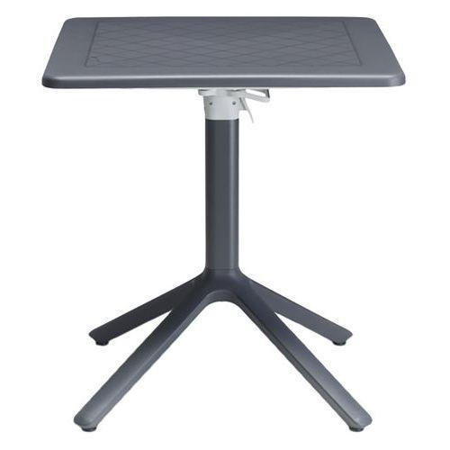 Illustration de : Table Eco carrée rabattable technopolymère S-CAB