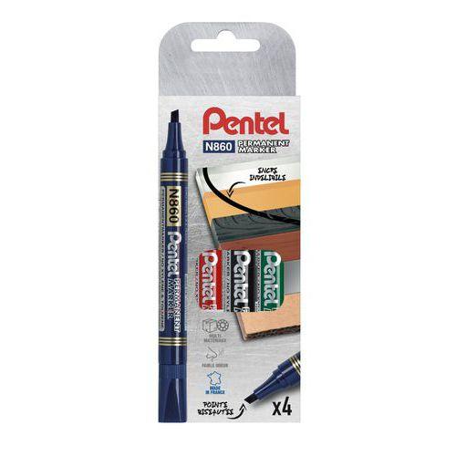 Etui 4 marqueurs pointe biseautée Pentel N860 thumbnail image 1
