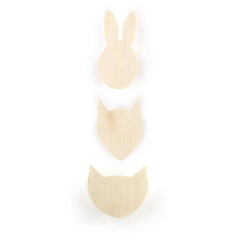 Lot 3 patères Lapin/Renard/Chat thumbnail image 1