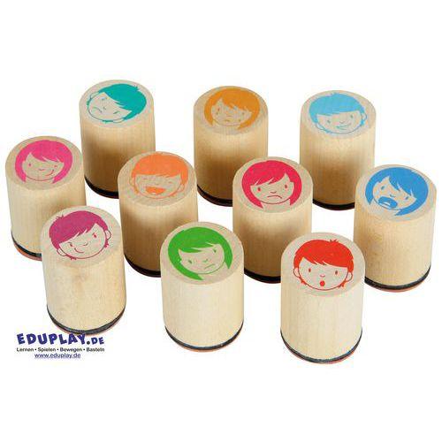 Illustration de : Tampons émotions x10 diam 2.5 cm H 3.5 cm - Eduplay