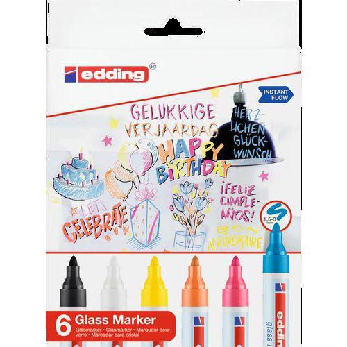 Etui de 6 marqueurs pour tableau verre E95 thumbnail image 1
