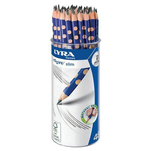 Crayons graphite Lyra Groove Slim triangulaire (Pot de 48) - Lyra fullname image