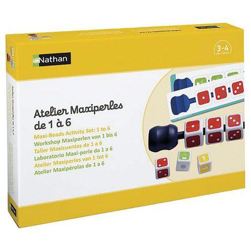 Illustration de : Atelier maxiperles de 1 à 6 pour 2 enfants - Nathan