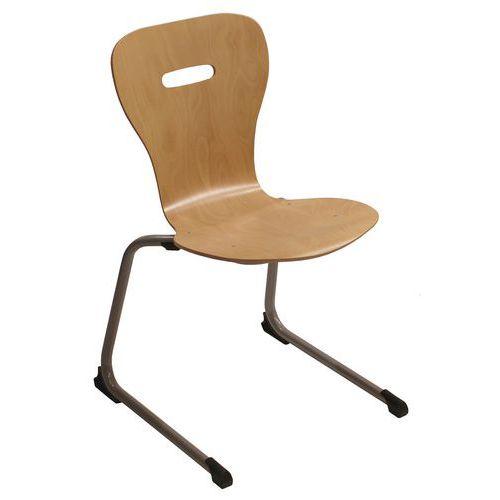 Chaise Luge acier coque Feria hêtre naturel - gris argent thumbnail image 1