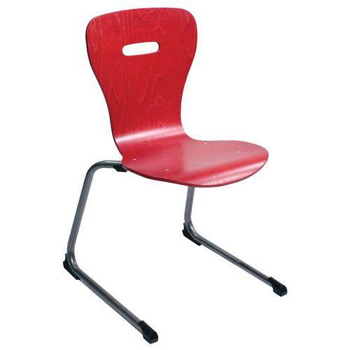 Chaise Luge acier coque Feria rouge chinois - gris argent thumbnail image 1