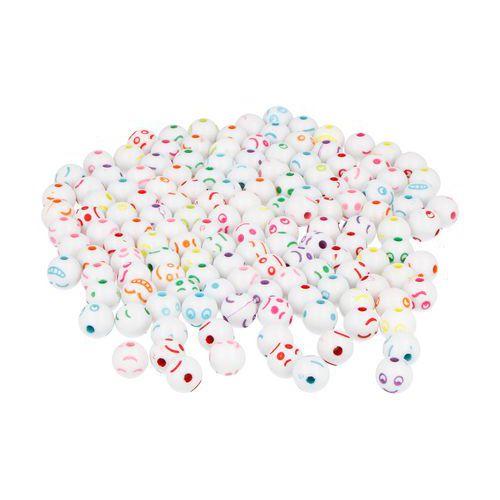 Bocal 750 perles emoticones rondes 7,5 mm trou 1.5mm thumbnail image 1