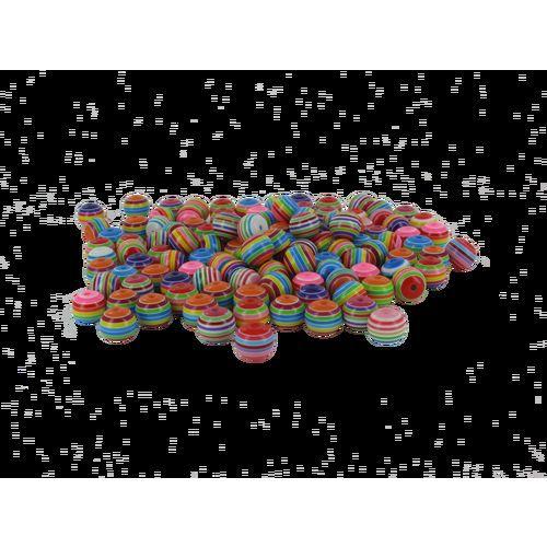 Illustration de : Sachet 200 perles multicolores rondes 12 mm