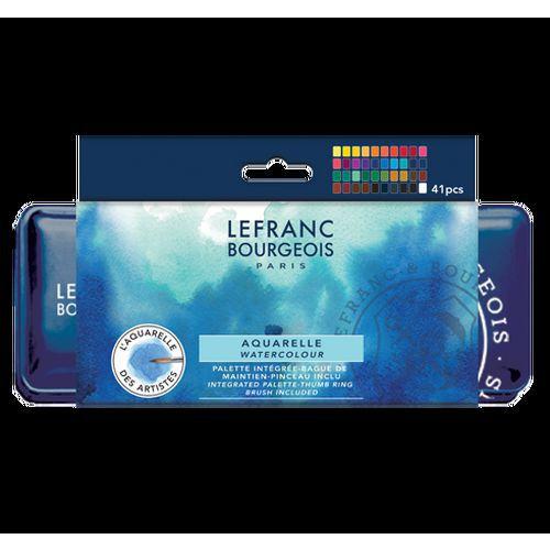 Boite métal aquarelle 40 demi godets avec pinceau thumbnail image 1