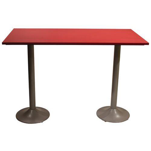 Table snack Scala 180 x 80 cm DL stratifié rouge cerise - gris argent thumbnail image 1