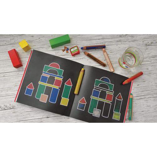 Illustration de : Etui 18 crayons woody+ 1 taille-crayon et 1 pinceau gratuits - Stabilo