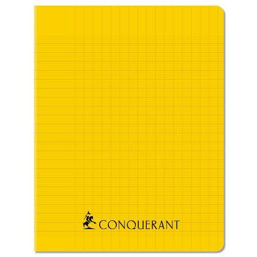 Cahier agrafé 17 x 22 cm 96p séyès 70g PP jaune thumbnail image 1