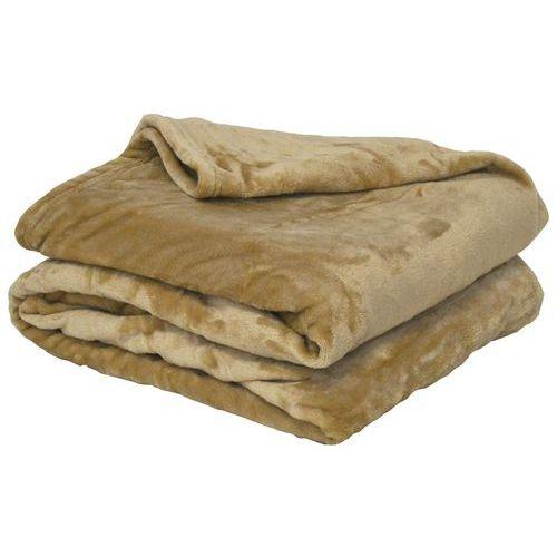 Lot de 5 plaids microflanelle microfibre 130 x 170 cm Beige thumbnail image 1
