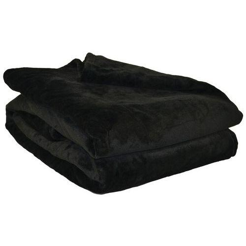 Lot de 5 plaids microflanelle microfibre 130 x 170 cm Noir thumbnail image 1