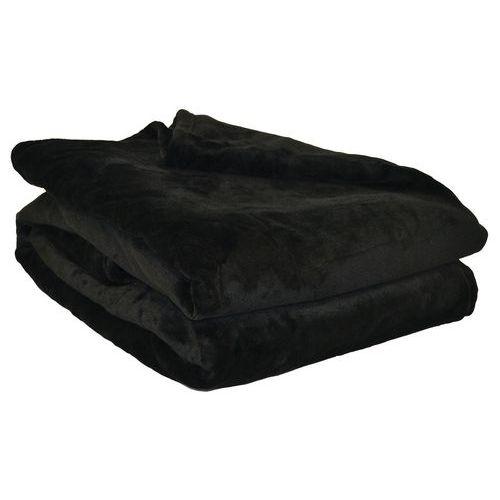 Lot de 4 couvertures microflanelle microfibre 180 x 220 cm Noir thumbnail image 1