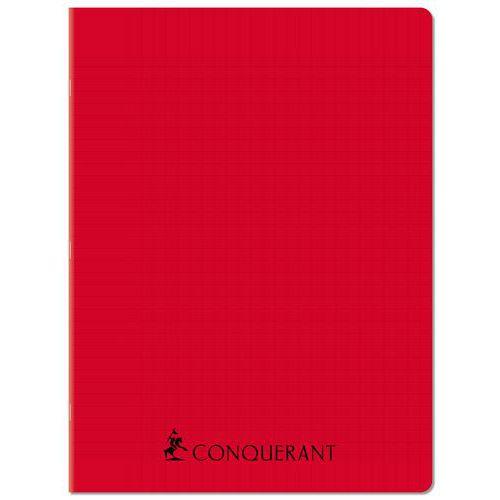 Cahier agrafé 24 x 32 cm 96p séyès 70g PP rouge thumbnail image 1