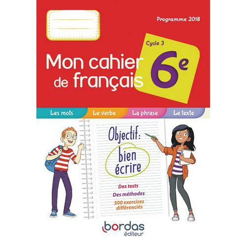 Illustration de : 9782047336724 MON CAHIER DE FRANCAIS 6E 2019 CAHIER DE L'ELEVE