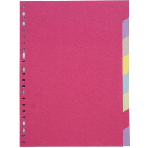 Illustration de : Intercalaires carte recyclée 170g A4 - Exacompta