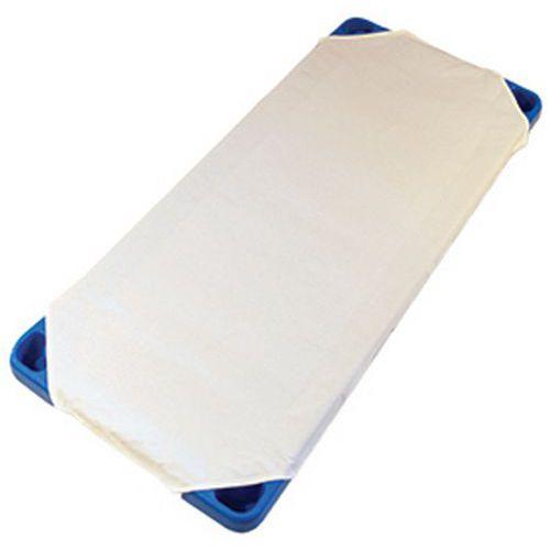 Illustration de : Drap plat couchette polycoton