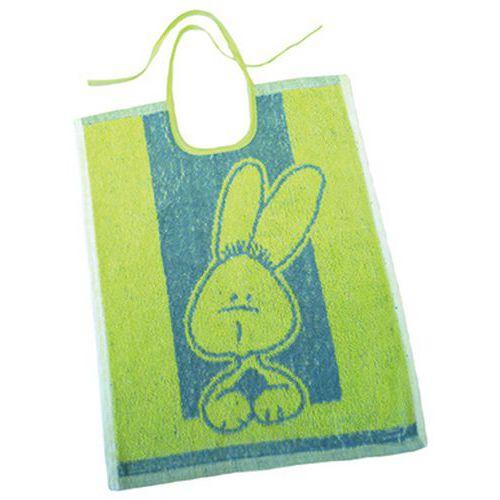 Illustration de : 12 bavoirs lacette éponge décor 400g m²