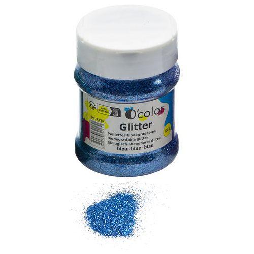 Pot paillettes biodégradables ultrafines 100g bleu thumbnail image 1