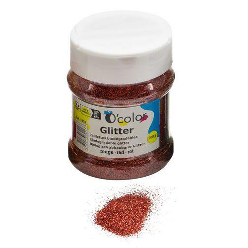 Pot paillettes biodégradables ultrafines 100g rouge thumbnail image 1