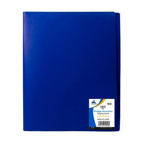 Reliure plastique 80 volets transparents A4 - Bleu thumbnail image 1