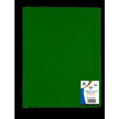 Reliure plastique 80 volets transparents A4 - Vert thumbnail image 1