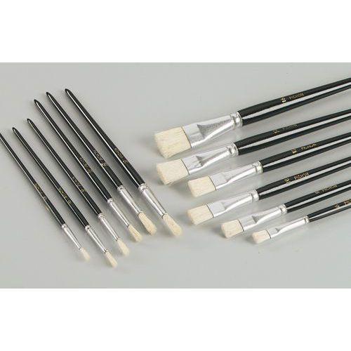 Illustration de : Sachet 10 brosses plates soie n°6 - Pichon