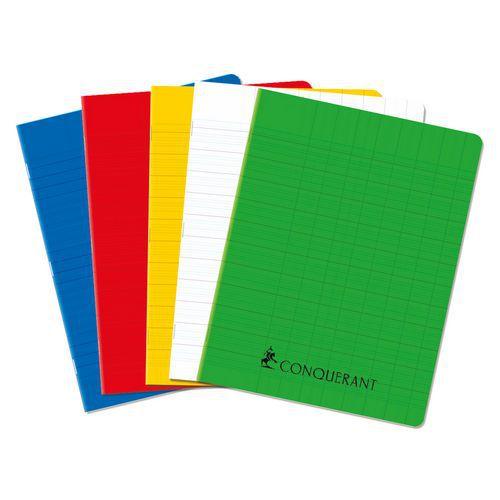 Illustration de : Cahier agrafé 24 x 32 cm 96p séyès 70g PP - Conquérant