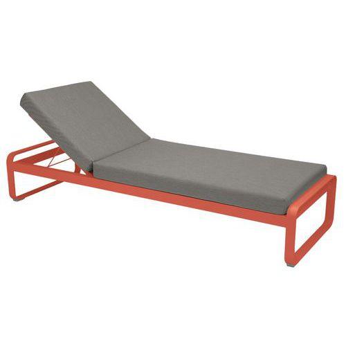 Bain de soleil Bellevie coussin taupe grisé Fermob thumbnail image 1