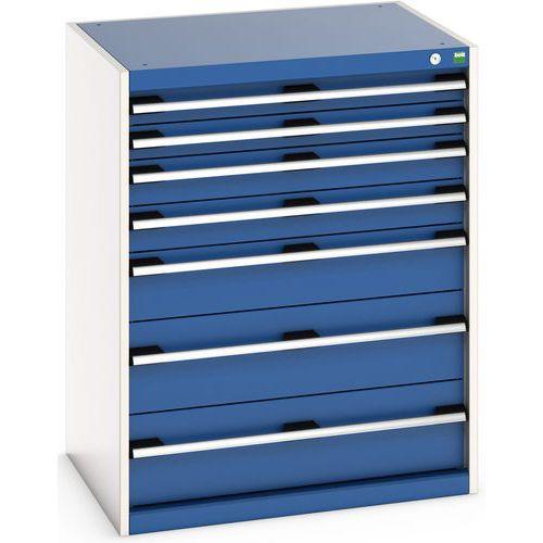 Armoire d'atelier à tiroirs Bott SL86 Ht100 cm 7 tiroirs p/g Gris/Bleu thumbnail image 1