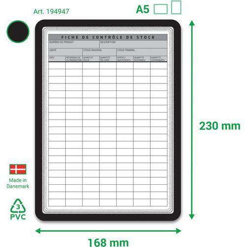 Illustration de : Pochette-cadre d'affichage Magneto - Dos magnétique  - A5 - Tarifold