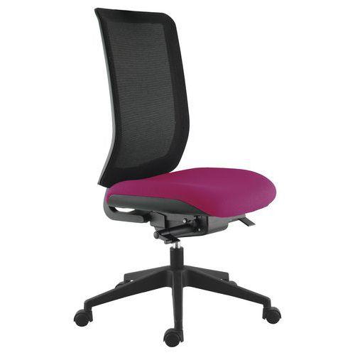Chaise de bureau Max dossier résille noire assise magenta thumbnail image 1