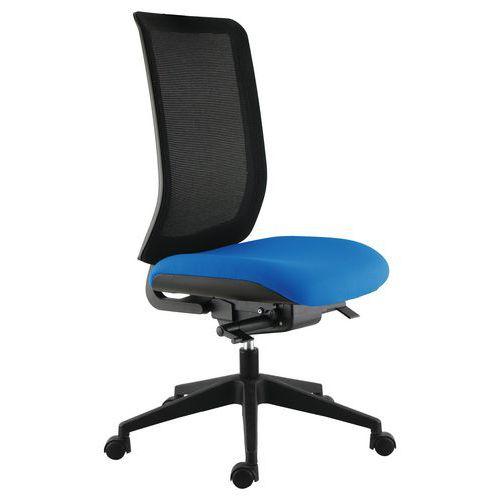 Chaise de bureau Max dossier résille noire assise bleu thumbnail image 1